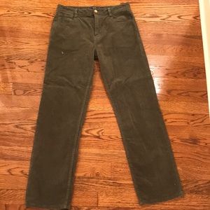 VINEYARD VINES ARMY GREEN CORDS SIZE 14